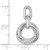 Sterling Silver Rhodium-plated Polished White CZ Circle Twist Pendant