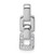 Sterling Silver Rhodium-plated Polished White CZ Double Square Pendant