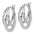 Sterling Silver Rhodium-plated Polished White CZ Triple Hoop Earrings