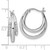 Sterling Silver Rhodium-plated Polished White CZ Triple Hoop Earrings