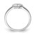 Sterling Silver Rhodium-plated Polished/Satin Heart Ring