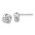 Sterling Silver Rhodium-plated Polished/Textured Love Knot Post Earrings