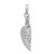 Sterling Silver Rhodium-plated Polished/Textured Wish/Angel Wing Pendant