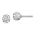 Sterling Silver Rhodium-plated Post 8mm White Czech Crystal Earrings