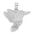 Sterling Silver Rhodium-plated Preciosa Crystal Hummingbird Pendant
