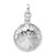 Sterling Silver Rhodium-plated Puffed Ash Holder Pendant