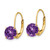 14k 7mm Amethyst Leverback Earrings