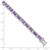 Sterling Silver Rhodium-plated Purple and Clear CZ Bracelet - QX-24F1F580-2727
