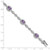 Sterling Silver Rhodium-plated Purple and Clear CZ Bracelet - QX-62627588-8872