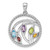 Sterling Silver Rhodium-plated Rainbow Multi-Gemstone Pendant - QP-548BBCD1-9313