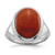 Sterling Silver Rhodium-plated Red Agate Ring - QR-7B826D34-7918