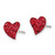 Sterling Silver Rhodium-plated Red Preciosa Crystal Heart Post Earrings - QE-EBFB7683-6148