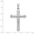 Sterling Silver Rhodium-plated Reversible Crucifix Pendant