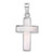 Sterling Silver Rhodium-plated Reversible Mother of Pearl Cross Pendant