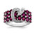 Sterling Silver Rhodium-plated Rhodolite Garnet & Diamond Ring - QR-317D06AE-8732