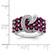 Sterling Silver Rhodium-plated Rhodolite Garnet & Diamond Ring - QR-59FF852A-1827