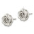 Sterling Silver Rhodium-plated Rose Post Earrings