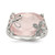 Sterling Silver Rhodium-plated Rose Quartz/White Sapphire Ring - QR-C62F2829-7026