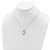 Sterling Silver Rhodium-plated Rose-tone 18k Flash Gold-plated 9-10mm White Button Freshwater Cultured Pearl and CZ 17 inch Necklace
