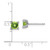 Sterling Silver Rhodium-plated Round 5mm Peridot Post Earrings