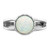 Sterling Silver Rhodium-plated Round White Created Opal Inlay Ring - QR-45873B6A-9663