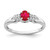 Sterling Silver Rhodium-plated Ruby and White Sapphire Ring - QR-5B29A40B-4798