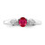 Sterling Silver Rhodium-plated Ruby and White Sapphire Ring - QR-5B29A40B-4798