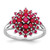 Sterling Silver Rhodium-plated Ruby Ring - QR-1F690433-1592