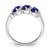 Sterling Silver Rhodium-plated Sapphire & Diamond Ring - QD-3536BA3F-3065