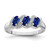 Sterling Silver Rhodium-plated Sapphire & Diamond Ring - QD-7DA705F6-6345