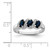 Sterling Silver Rhodium-plated Sapphire & Diamond Ring - QD-7DA705F6-6345