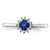 Sterling Silver Rhodium-plated Sapphire & Diamond Ring - QR-777688C3-2435