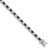 Sterling Silver Rhodium-plated Sapphire & White Topaz Tennis Bracelet