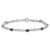 Sterling Silver Rhodium-plated Sapphire and Diamond Bracelet - QX-2FFFCB89-1267