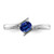 Sterling Silver Rhodium-plated Sapphire and Diamond Ring - QR-A66E4309-4267