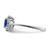 Sterling Silver Rhodium-plated Sapphire Diamond Ring - QD-6CB680ED-4288
