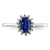 Sterling Silver Rhodium-plated Sapphire Diamond Ring - QD-6CB680ED-4288