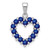 Sterling Silver Rhodium-plated Sapphire Pendant