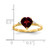 14k 7mm Heart Garnet AA Diamond ring