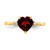 14k 7mm Heart Garnet AA Diamond ring