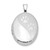 Sterling Silver Rhodium-plated Satin & Polished Paw Prints 19mm Oval Locket