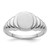 Sterling Silver Rhodium-plated Satin and Polished Signet Ring - QR-145FA913-8386