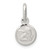 Sterling Silver Rhodium-plated Satin Angel Charm