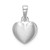 Sterling Silver Rhodium-plated Satin Heart Pendant