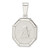 Sterling Silver Rhodium-plated Satin Raphael Angel Pendant