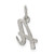 Sterling Silver Rhodium-plated Script Letter A Initial Charm - QC-1FC57498-7751