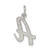 Sterling Silver Rhodium-plated Script Letter A Initial Charm - QC-45480A42-9166