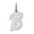 Sterling Silver Rhodium-plated Script Letter B Initial Charm - QC-29A97B49-5882
