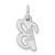 Sterling Silver Rhodium-plated Script Letter B Initial Charm - QC-29A97B49-5882