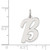 Sterling Silver Rhodium-plated Script Letter B Initial Charm - QC-86A3BDB4-6085